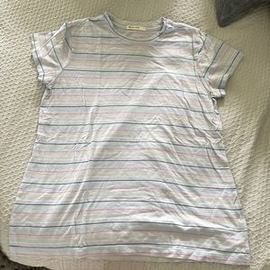 Marine layer crew neck tee light blue size small